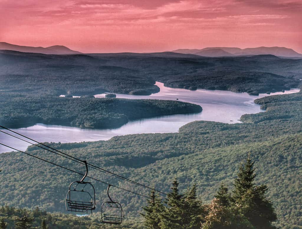 Somerset Reservoir from the lift line on Mt. Snow in West Dover, Vermont