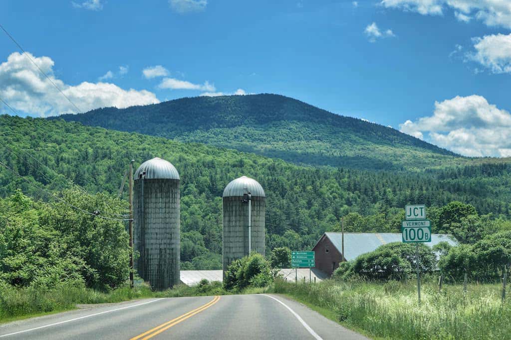 Route 100 in Warren, Vermont.