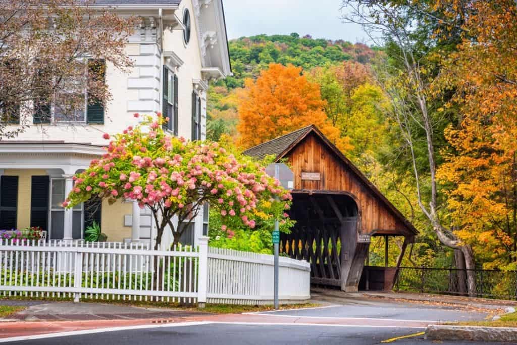The Middle Covered Bridge in Woodstock, Vermont.