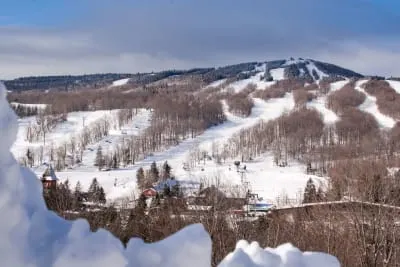 Mount Snow Resort on a winter day.