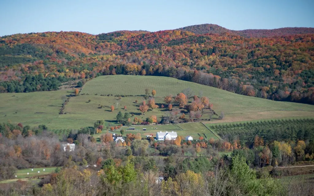 The view from the top of Mt. Peg in Woodstock Vermont in the Fall. 