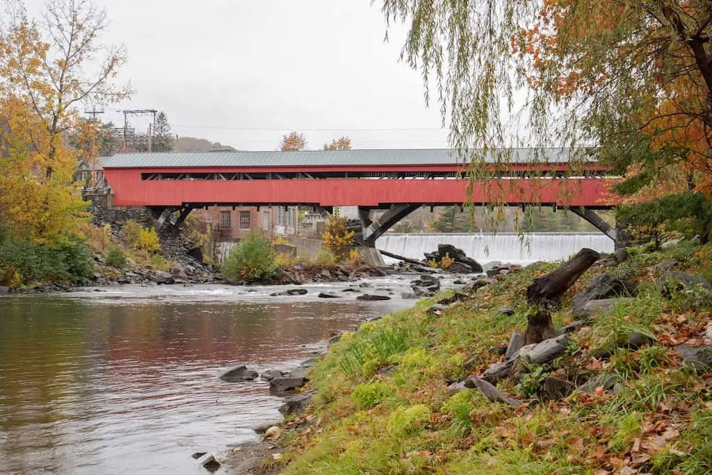 The Taftsville Covered Bridge in Woodstock, Vermont