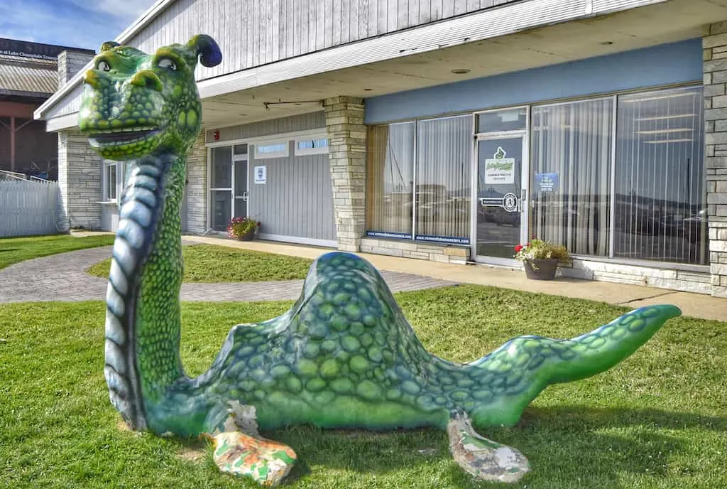 A sculpture of Champ the Lake Champlain Monster in Burlington, Vermont.