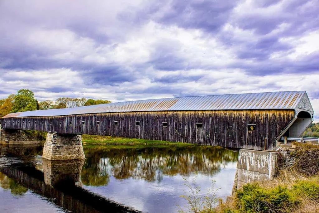 Cornish Windsor Coverd Bridge across the Connecticut River in Vermont.