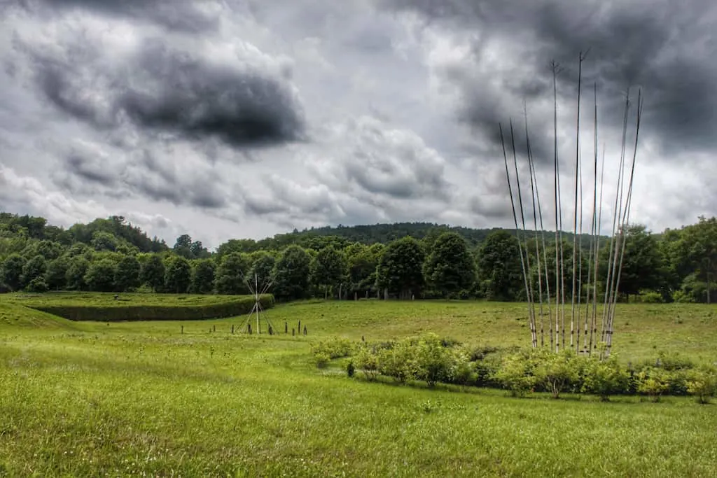 Sculptures at the Path of Life Garden in Windsor, VT.