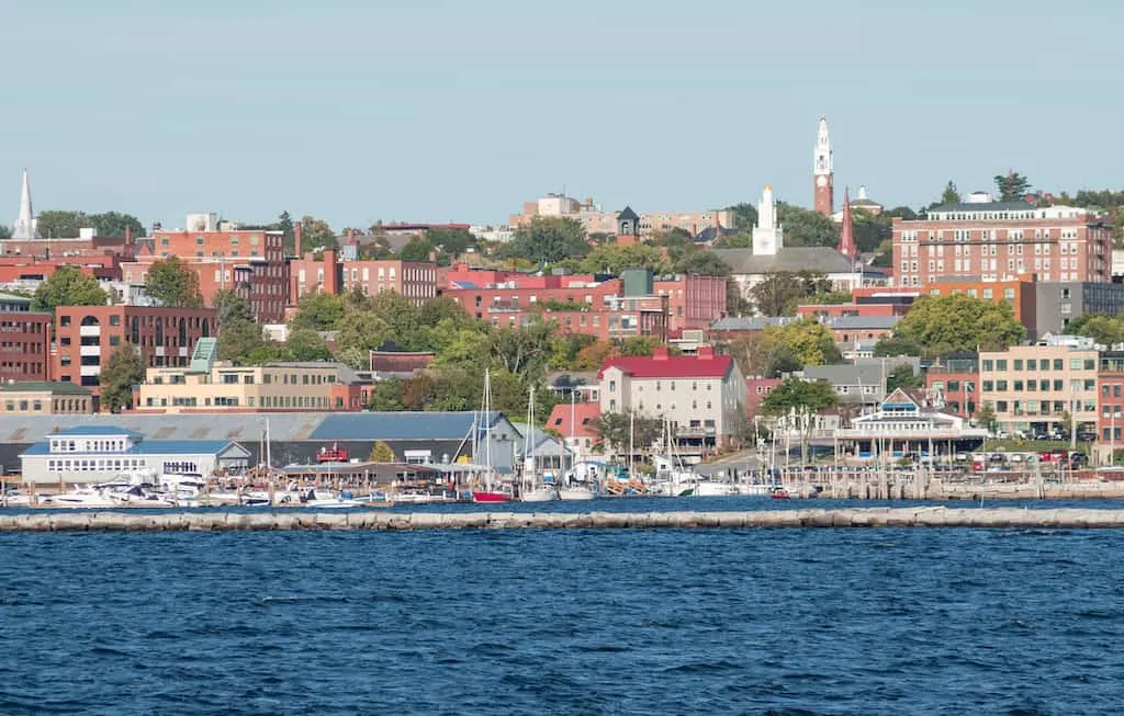 A view of the Burlington VT waterfront from Lake Champlain.