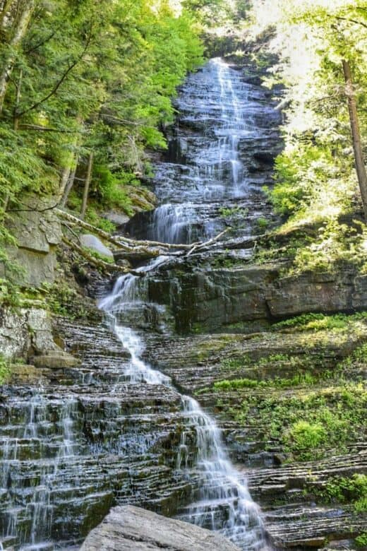 Hiking to Lye Brook Falls in Manchester, Vermont