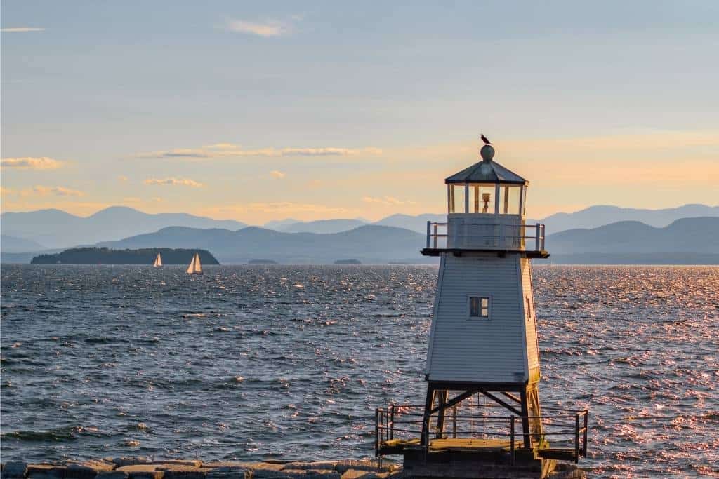 The Burlington Vermont waterfront.