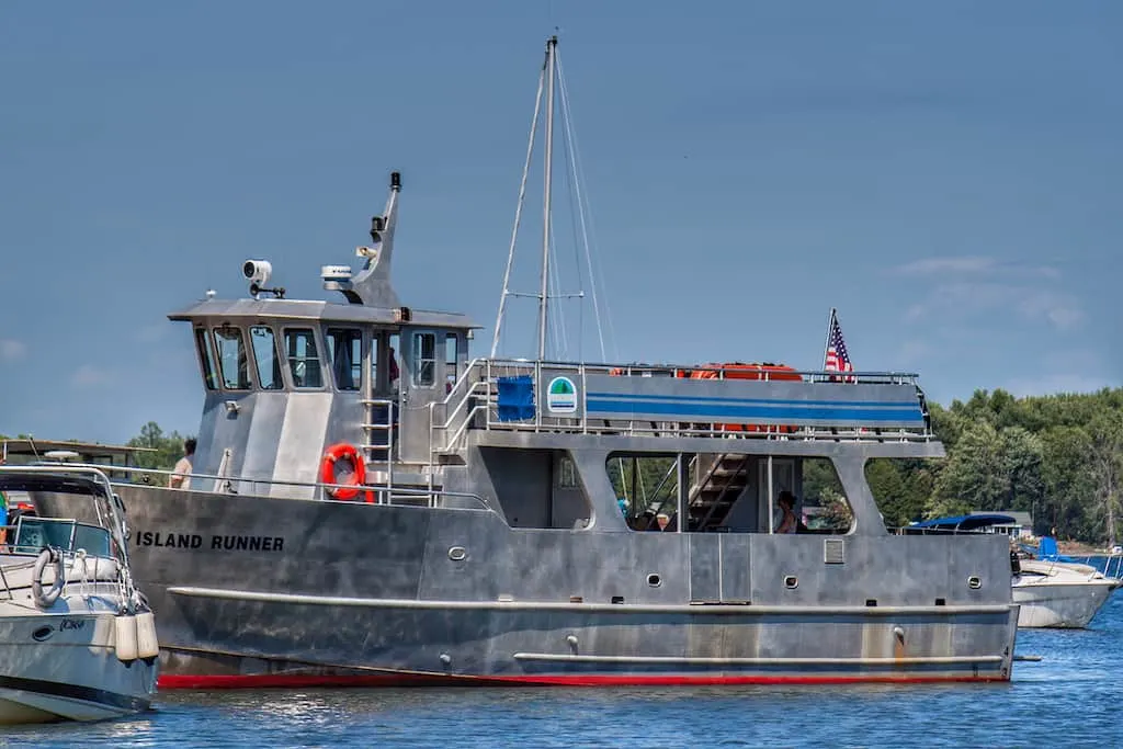 The Burton Island ferry on Lake Champlain in Vermont.