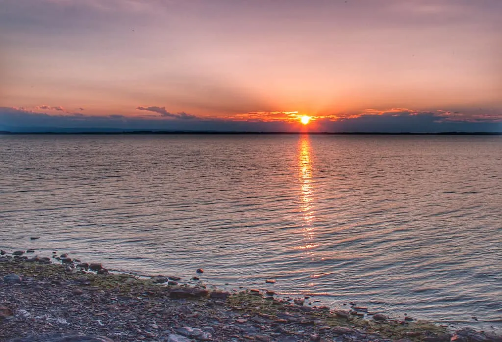 Sunset over Lake Champlain from Burton Island.