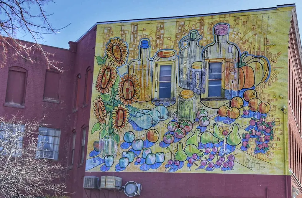 Family Table mural in Rutland, Vermont.