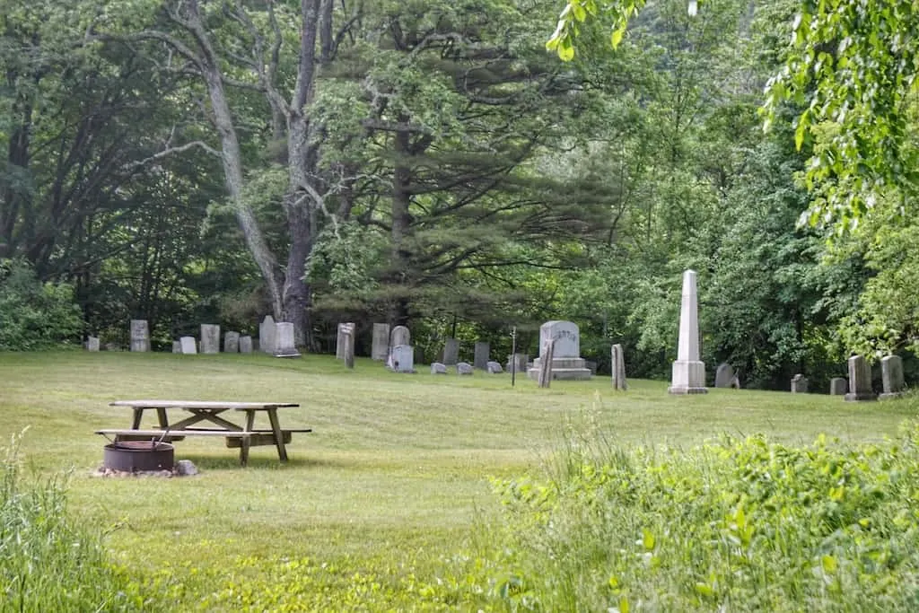 The North Dorset cemetery in Emerald Lake State Park, Vermont.