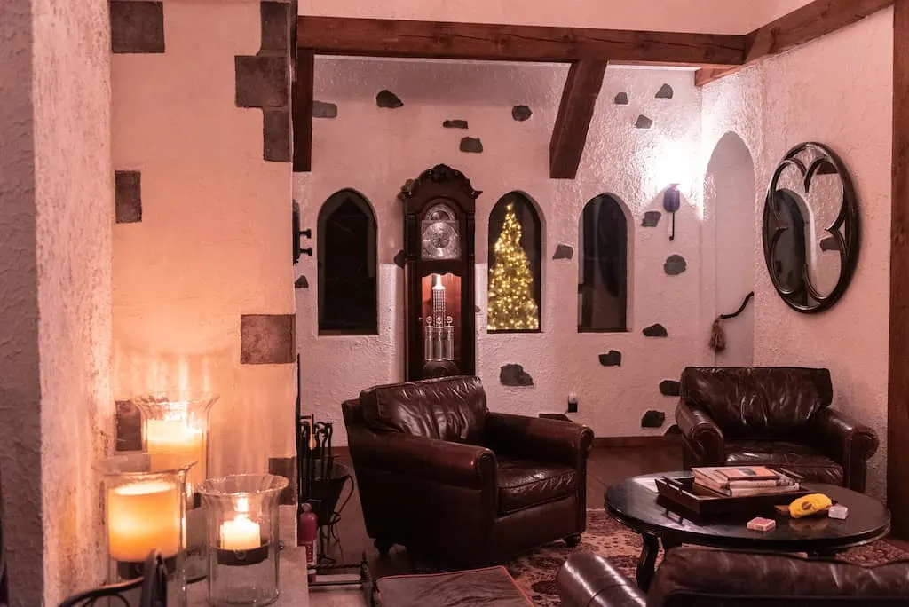 The main living room in Gregoire Castle in Irasburg, VT