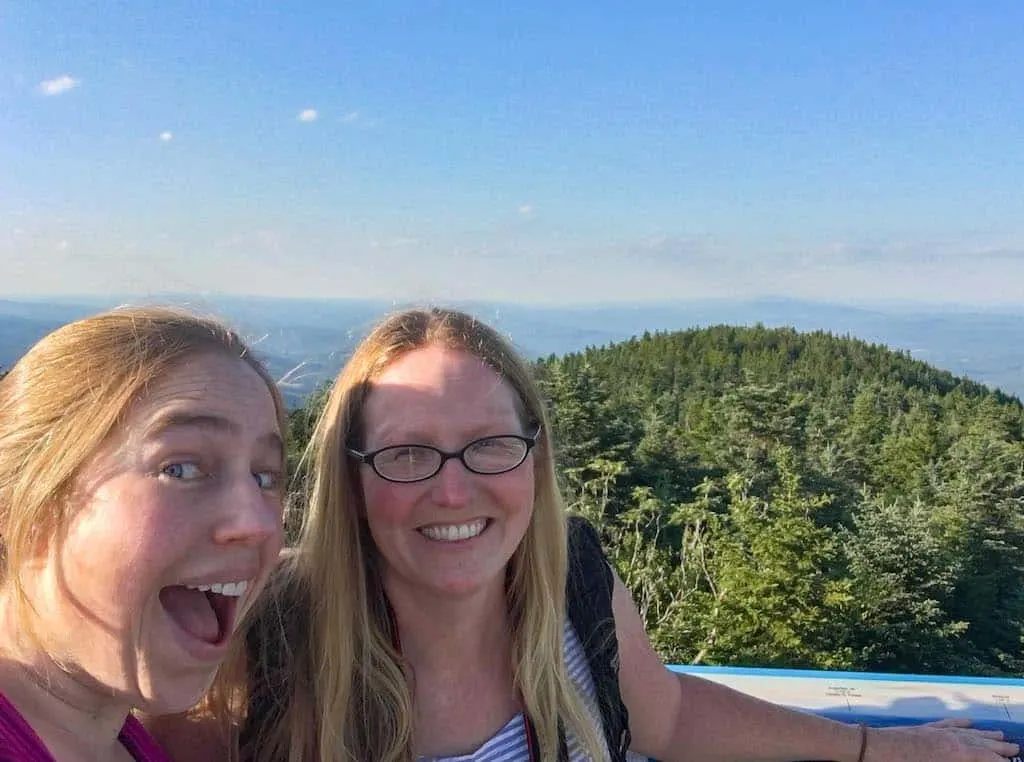 A selfie from the observation tower at the top of Mt. Ascutney in Windsor, Vermont.
