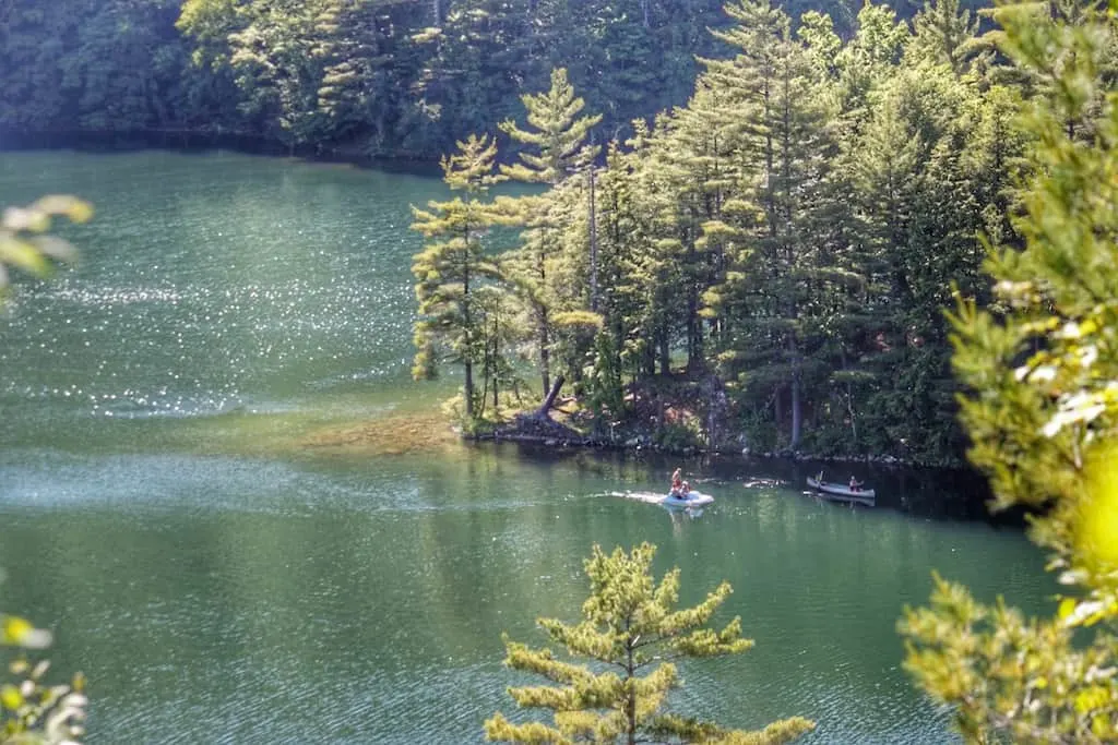 The turquoise waters of Emerald Lake State Park in Vermont. 