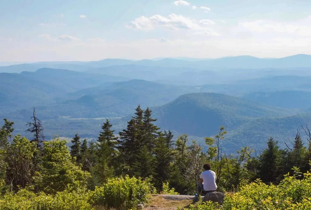 A summer view from the summit of Mt. Ascutney in Vermont.