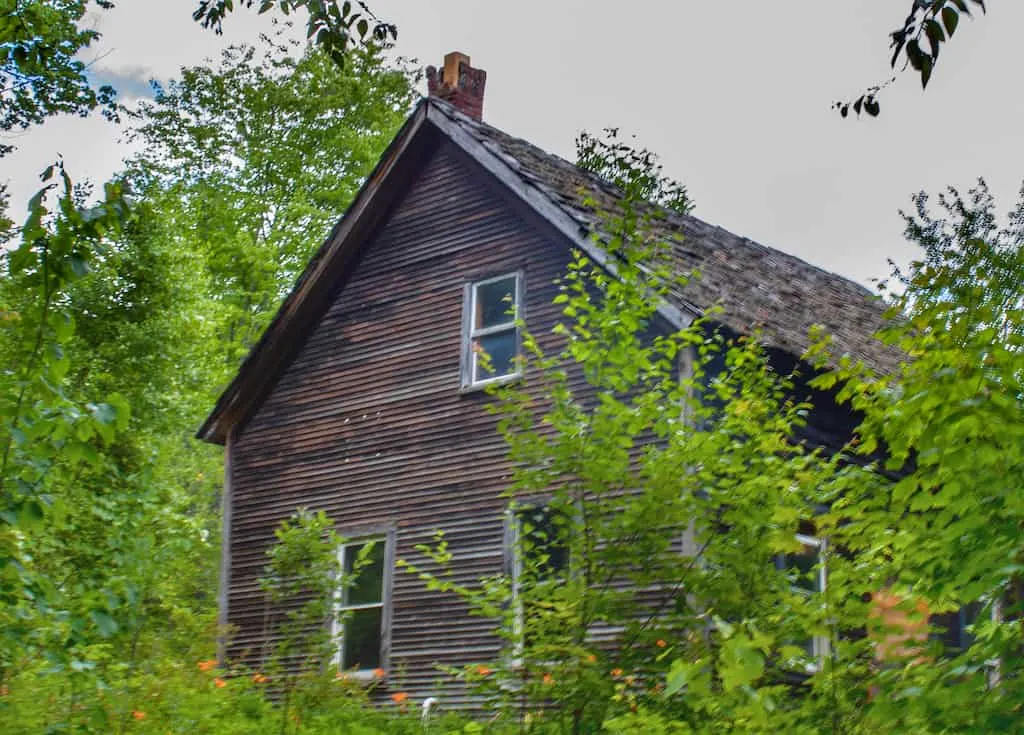 The last remaining house from when the Waterbury Reservoir was created and all the rest of the homes were flooded.