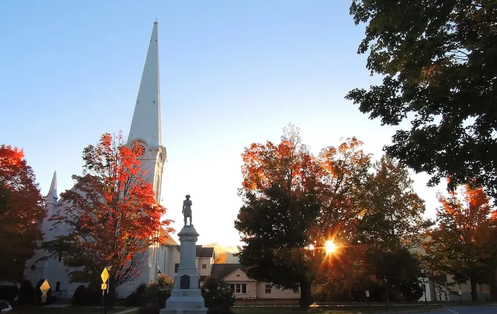 Fall foliage in Manchester, Vermont.