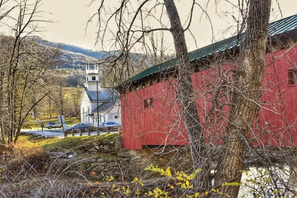 The Arlington Covered Bridge in Vermont.