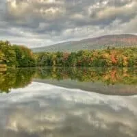 Lake Shaftsbury Vermont during fall foliage