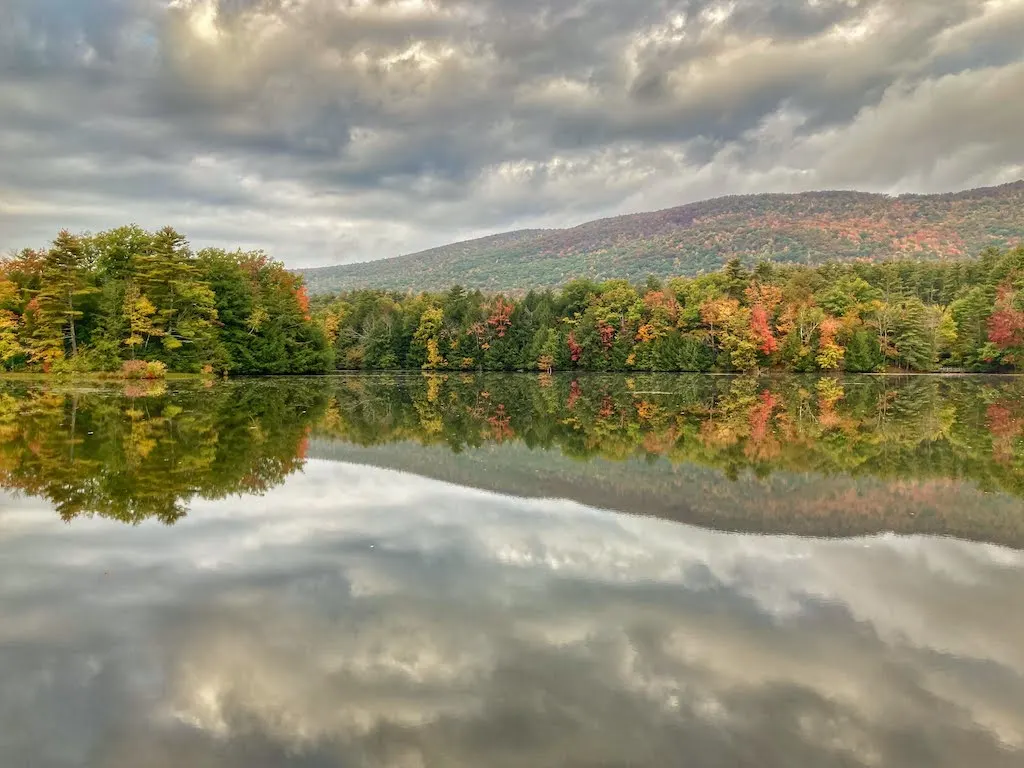 Fall Foliage at Lake Shaftsbury State Park in Vermont.