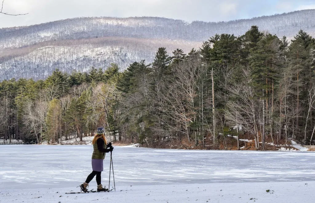 Take a Snowy Hike to White Rocks Overlook in Bennington, VT