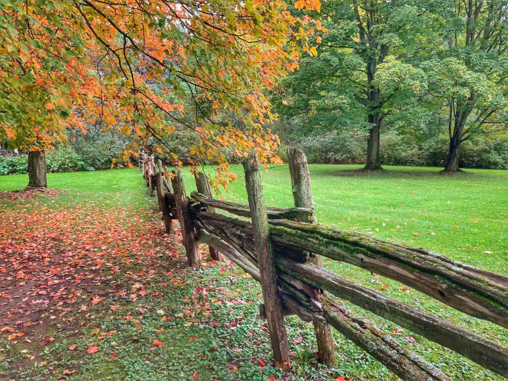 A split rail fence in Vermont in the fall. 