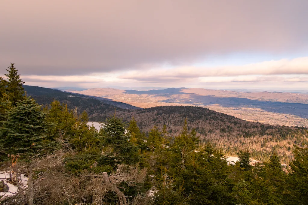 A view from the summit of Haystack Mountain in Vermont.