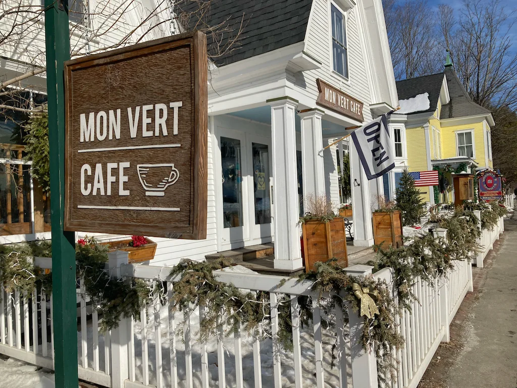 Mon Vert Cafe in Woodstock, Vermont.