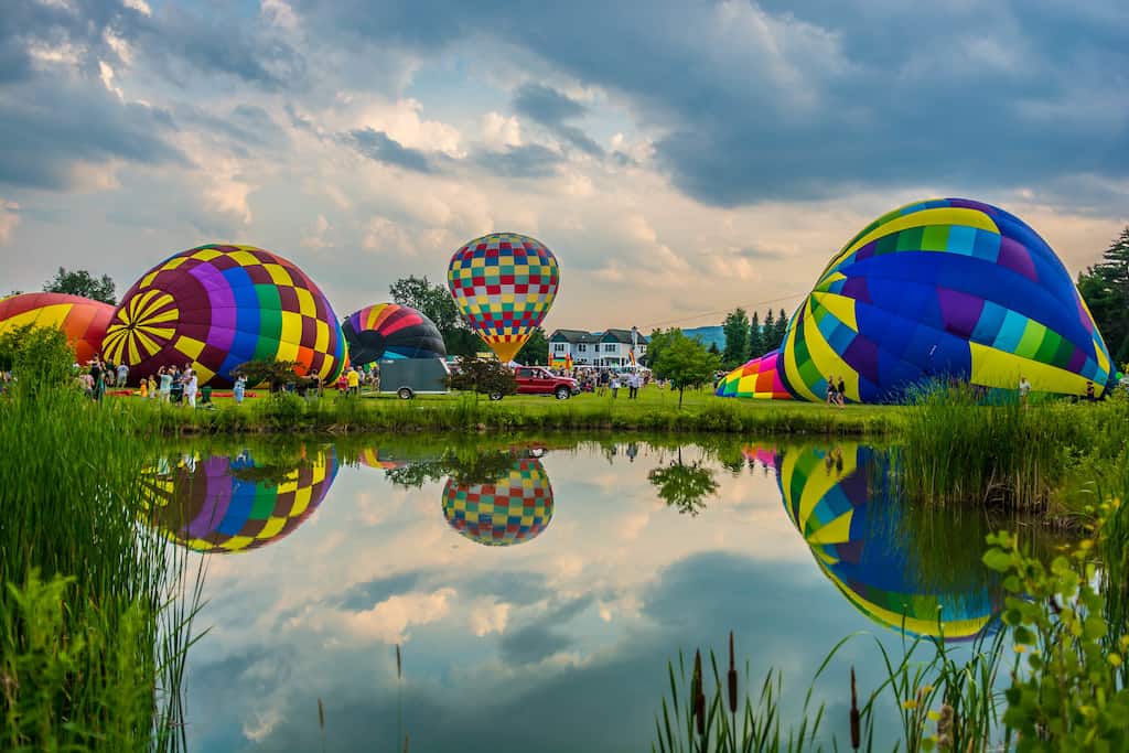 The Stowe Balloon Festival in Vermont.