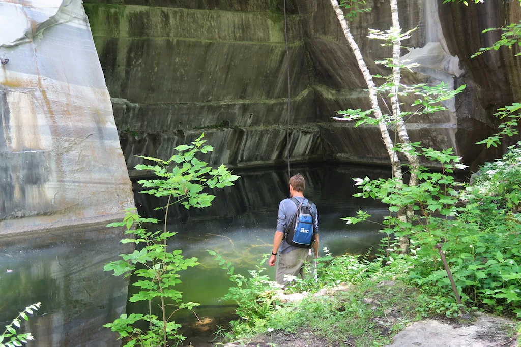 Eric checking out Gettysburg Quarry.