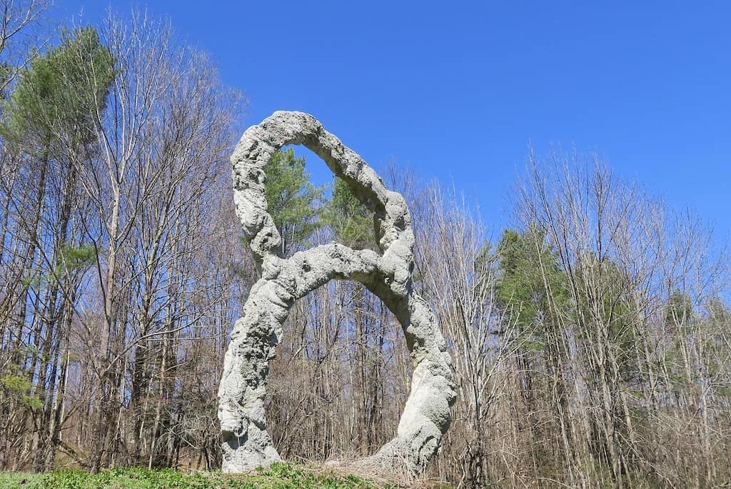 A concrete sculpture at the West Rutland Art Park in Vermont. 