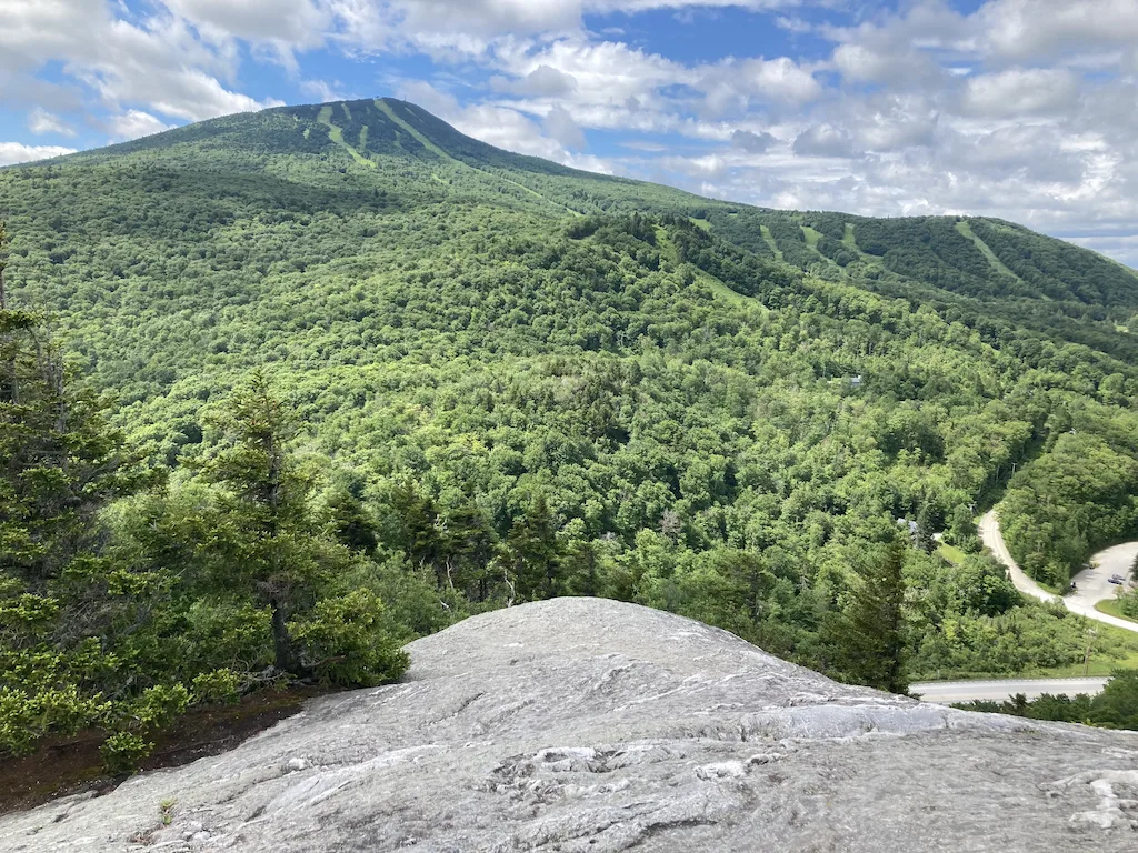 The summer view of Pico Mountain from Deer Leap Overlook. 