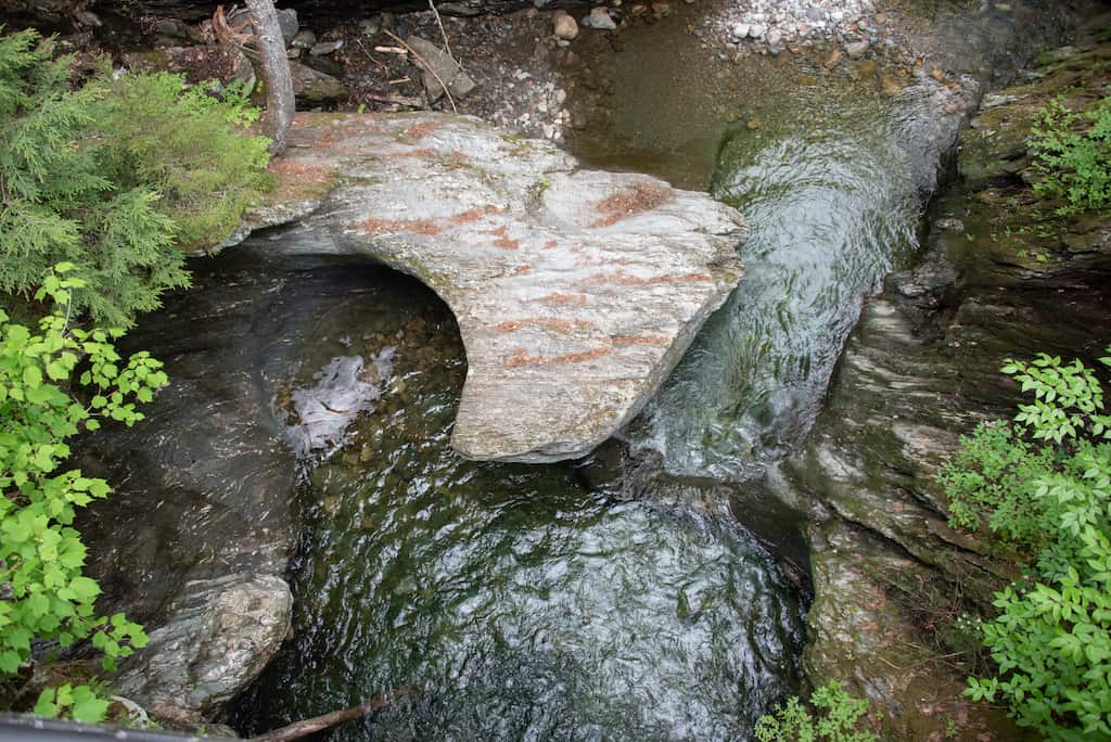 A glacial pothole near Texas Falls in Vermont.