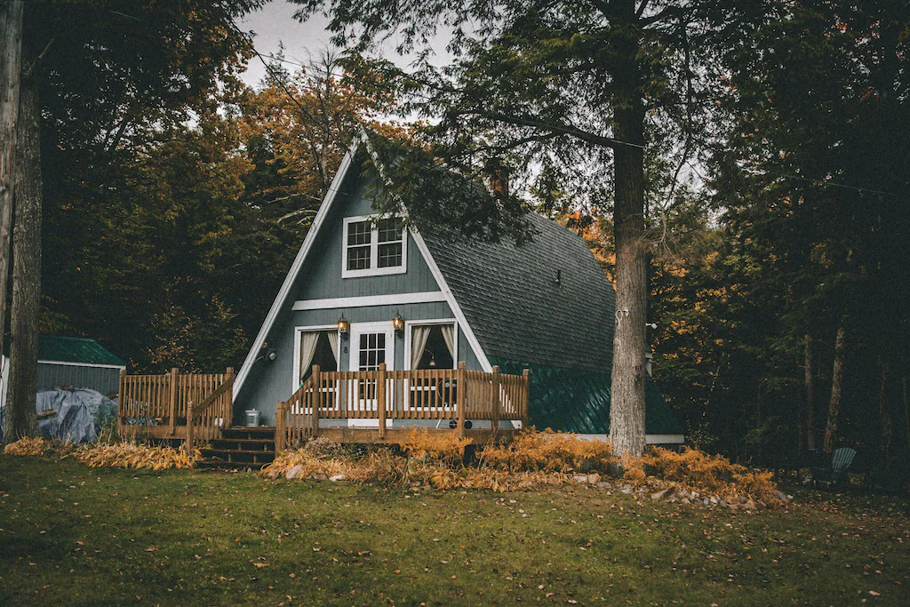 An A-frame cabin for rent in Vermont on VRBO.