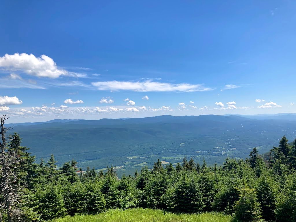 Summer view from the top of Mount Equinox in Vermont.