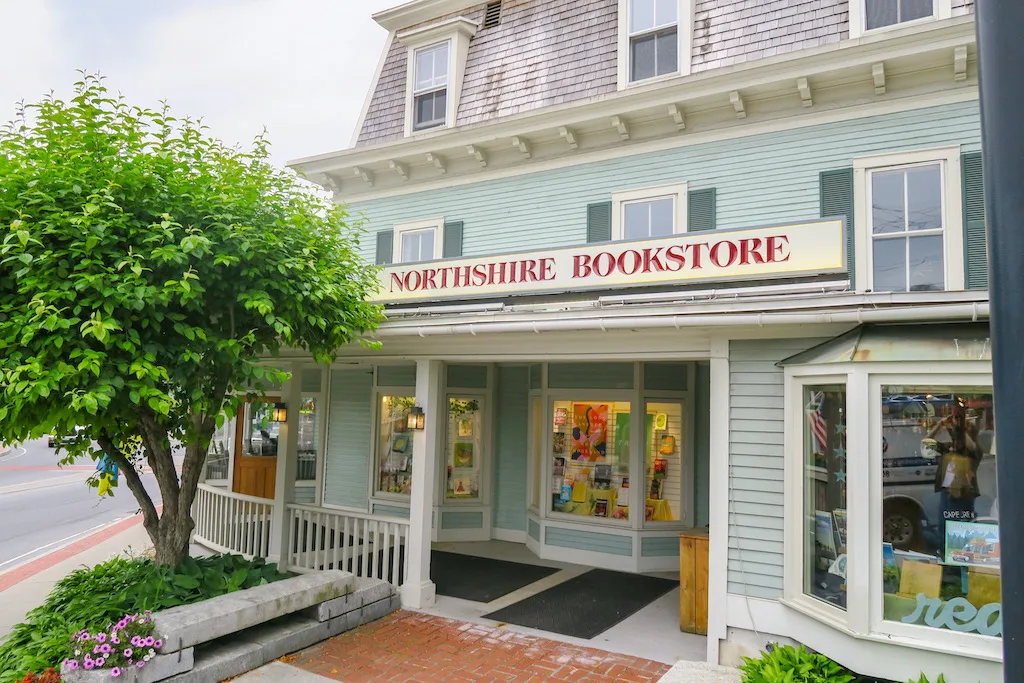 The storefront of the Northshire Bookstore in downtown Manchester.