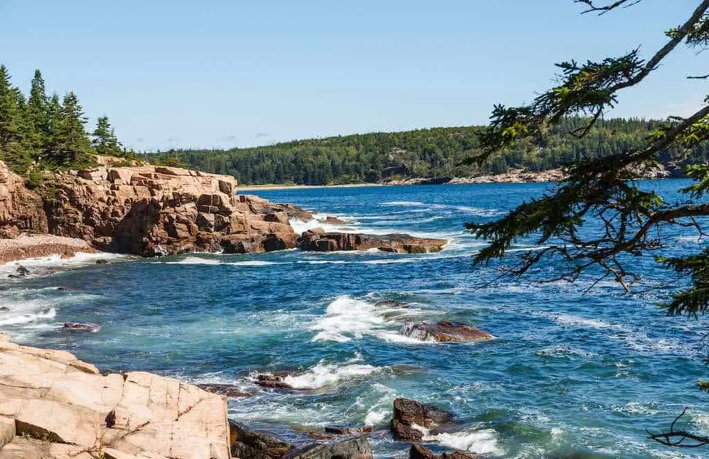 The rocky Atlantic coast in Maine. 