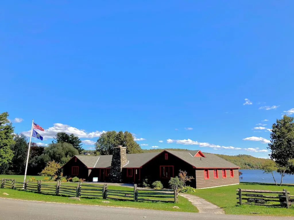 The CCC-built bathhouse at Elmore State Park in Vermont.