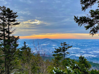 Take a Snowy Hike to White Rocks Overlook in Bennington, VT