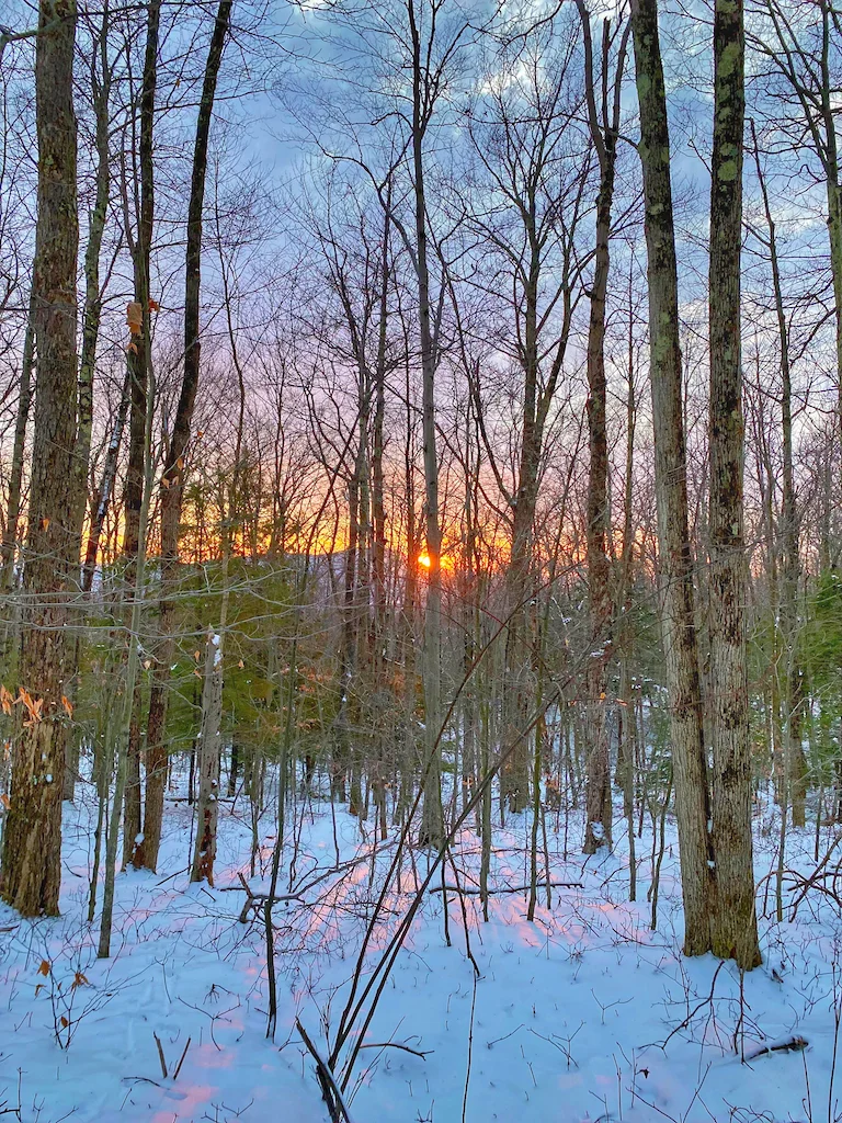 Take a Snowy Hike to White Rocks Overlook in Bennington, VT