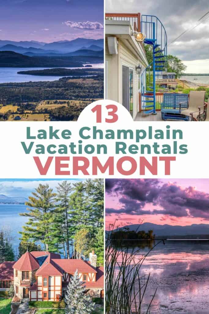 Lake Champlain sunsets and vacation rentals.