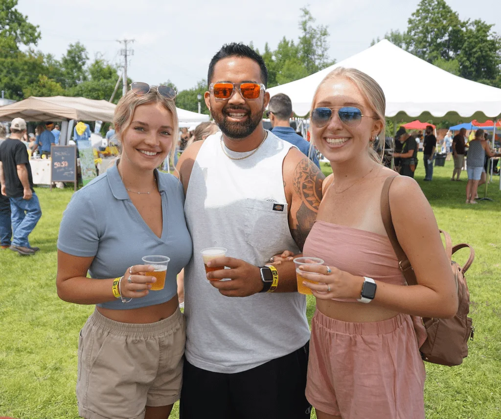 People enjoying craft brews in Vermont.