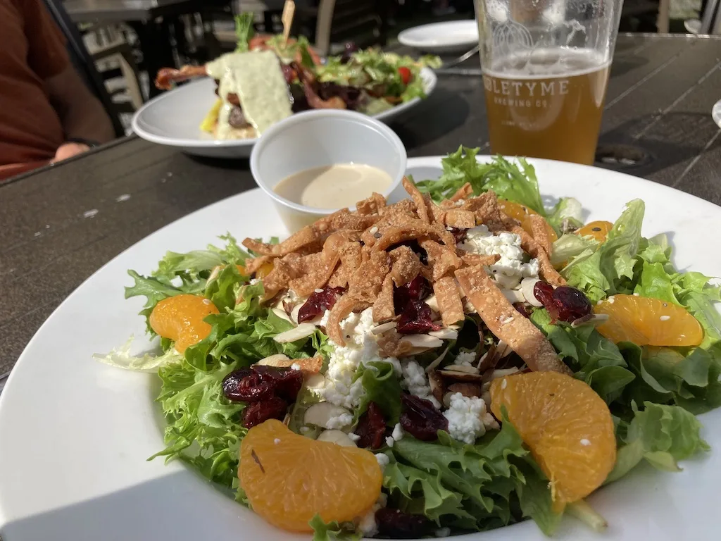 A refreshing salad at Idletyme Brewing in Stowe, Vermont.