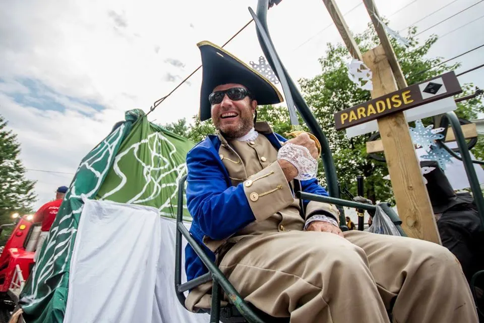 A parade performer at Warren, VT's Fourth of July festivities. 