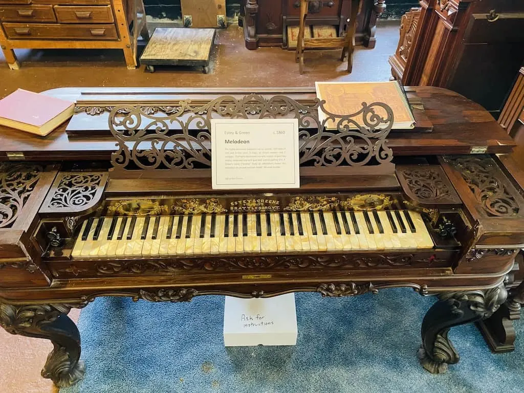 An organ made by Estey Organ Company in Brattleboro.