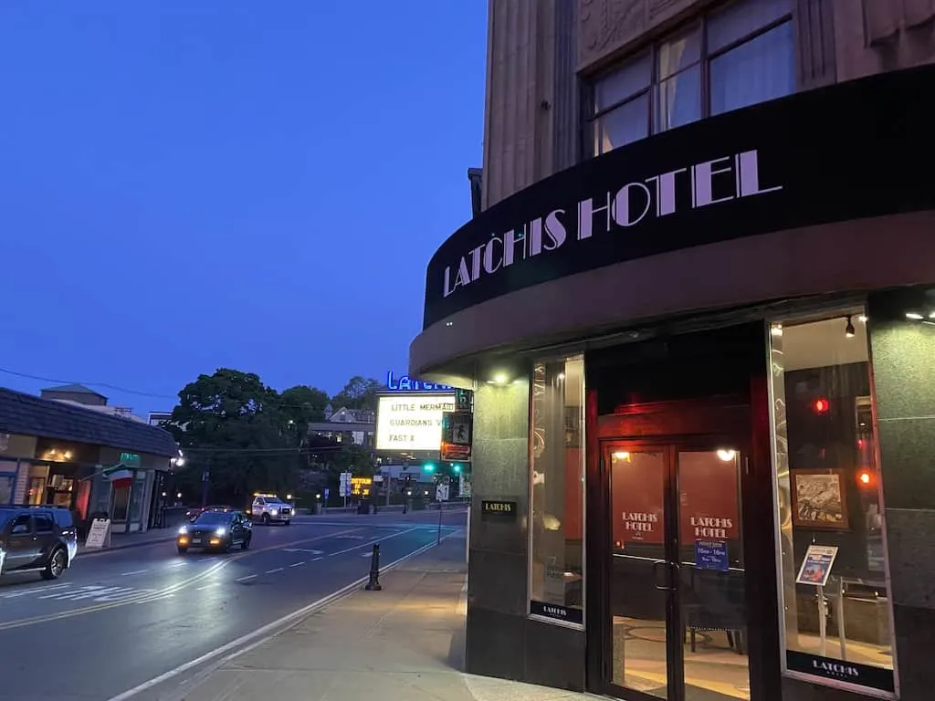 The Latchis Hotel in the heart of downtown Brattleboro.