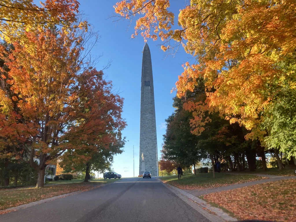 Bennington Battle Monument in the Fall. 