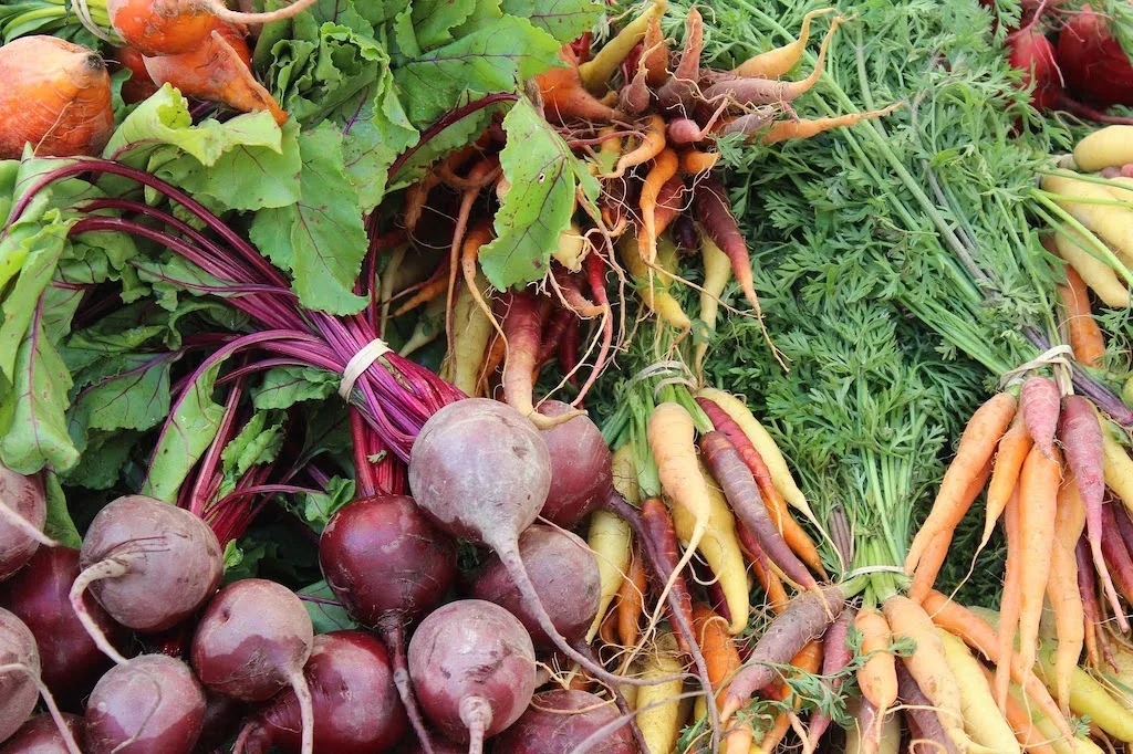 Veggies at a local farmers' market. 