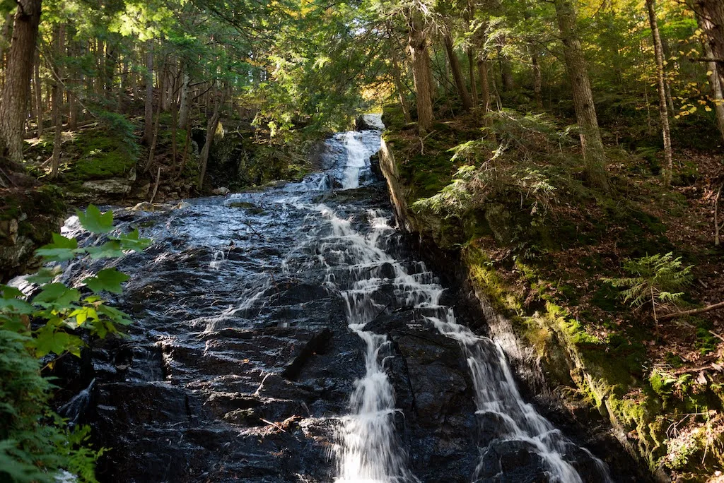 Thundering Falls (or Thundering Brook Falls) in Killington, Vermont.